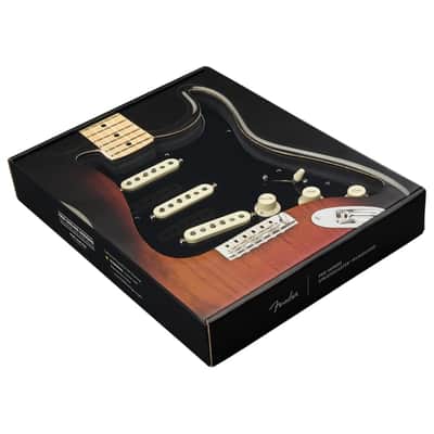 Pre-Wired Strat Pickguard, Custom Shop Texas Special SSS, Black 11 Hole PG image 3