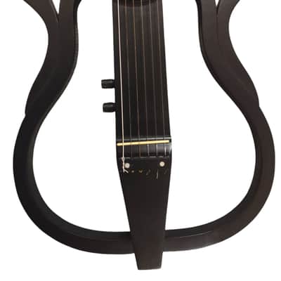 Sojing Silent Classical Guitar - Nylon Strings - Black Satin image 3