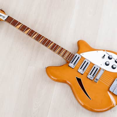 1960s Rickenbacker 375 Vintage Guitar Mapleglo w/ Toaster Tops, Accent Vibrato & Case image 12