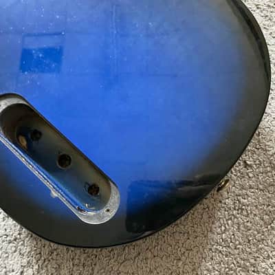 J&D Blue Mini Electric Guitar, Solid Basswood Body, Maple Neck Rosewood Fingerboard image 6