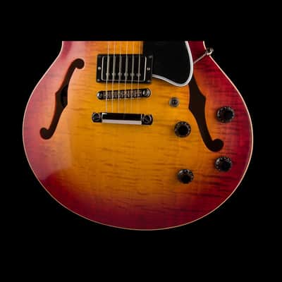 Heritage Custom Core Collection H-535 Dark Cherry Sunburst with Case - Serial # HC1231030 image 5
