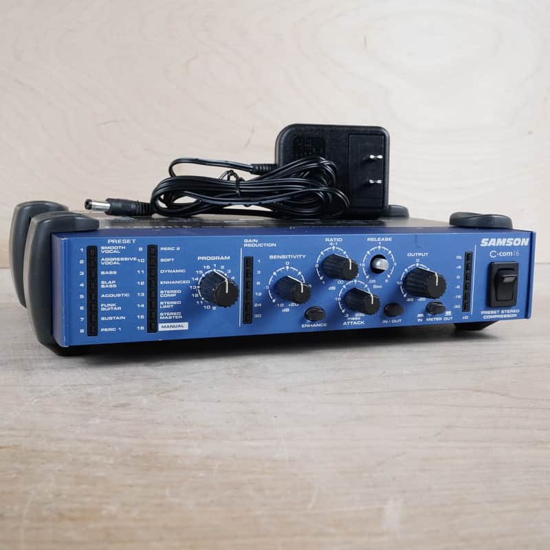 Samson Samson C-com 16 Half-Rack Stereo Compressor/Limiter Blue w/ Power Supply image 1