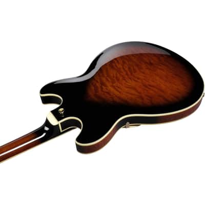 Ibanez AS93QMSPDBS Artcore Expressionist Semi-Hollow Guitar - Dark Brown Sunburst image 8