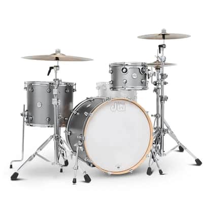 DW Limited Edition Design 3pc Drum Set 22/12/16 Titanium Satin image 1
