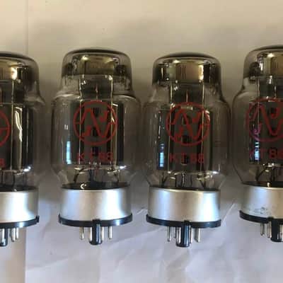 JJ   KT88 Power Tube Apex Matched set of six 2010s - Blue Glass / Grey Base image 4