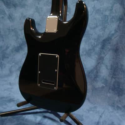 Custom Semi-Hollow Body Thin Line Strat w Lindsey Fralin Split Blade P'ups Black image 8