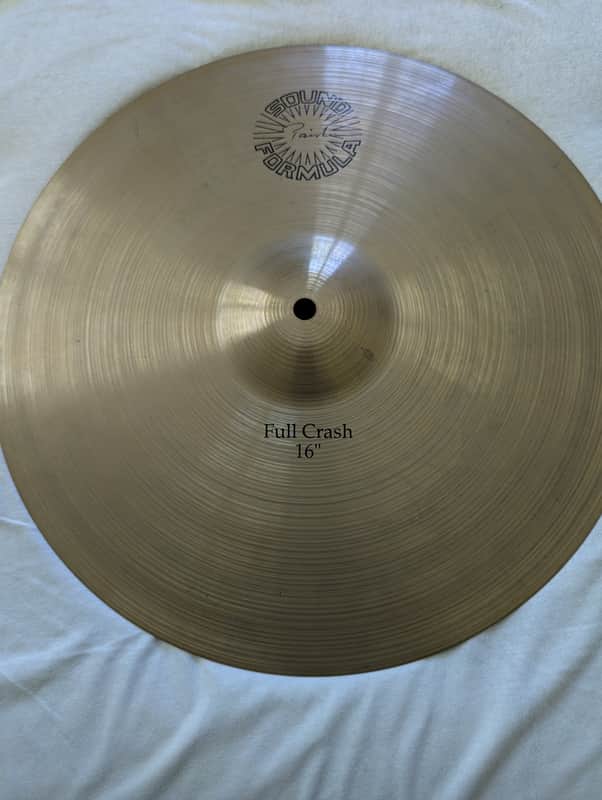 Paiste 16" Sound Formula Full Crash Cymbal 1990 - 1992 - Traditional image 1
