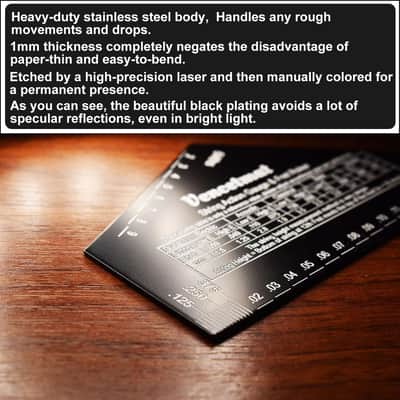 Guitar String Action Gauge, String Height Ruler, Guitar Fret Rocker, Fret Leveling Guide, Buzzing Fret Catcher, 1mm Thickness, Laser Etching, High Precision Graduations,Luthier Tools image 2
