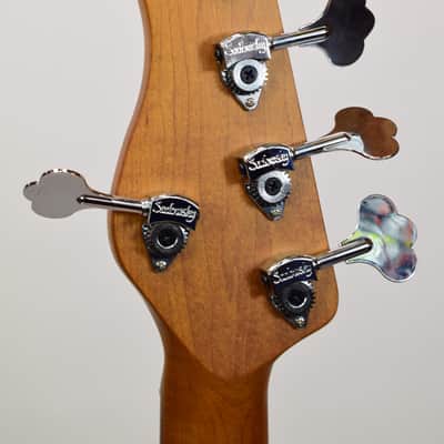 Sadowsky MetroExpress Modern 5-String Bass Guitar, Maple Fingerboard, Silver Metallic w/ Bag image 10