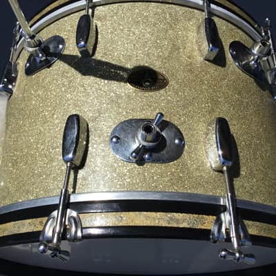 Rogers Vintage Holiday Eagle Badge Drum Shells 4 Piece - Aged Silver Sparkle image 3