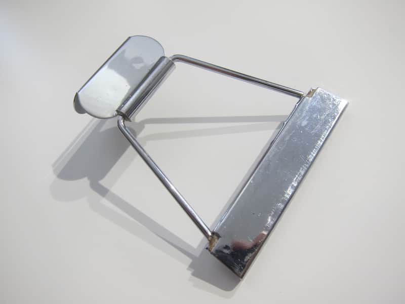 Gibson Acoustic 12 String Guitar Tailpiece Authentic Vintage Part Circa-1960s-Chrome image 1