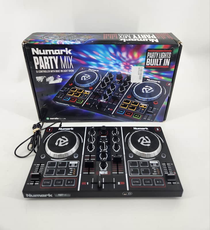Numark PartyMix DJ Controller with Light Show 2010s - Black image 1