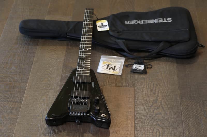 1980s Steinberger USA GP2S Headless Electric Guitar Black + OGB image 1