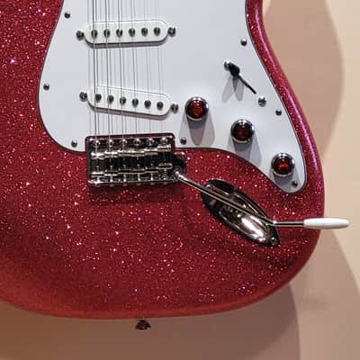 Custom Designed & Crafted Strat Style Big Flake Metallic Champagne Sparkle-Serial #079 2025 image 6