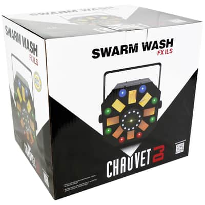 Chauvet DJ Swarm Wash FX ILS RGBAW+UV LED DMX Derby/Laser/Strobe Light+Carry Bag image 17