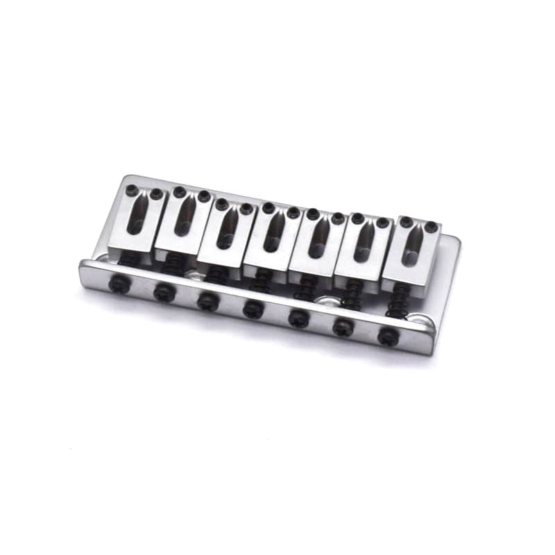 KD By AxLabs 7-String Hardtail Bridge - String-Through-Body, 10.8 mm Spacing - Satin Chrome image 1