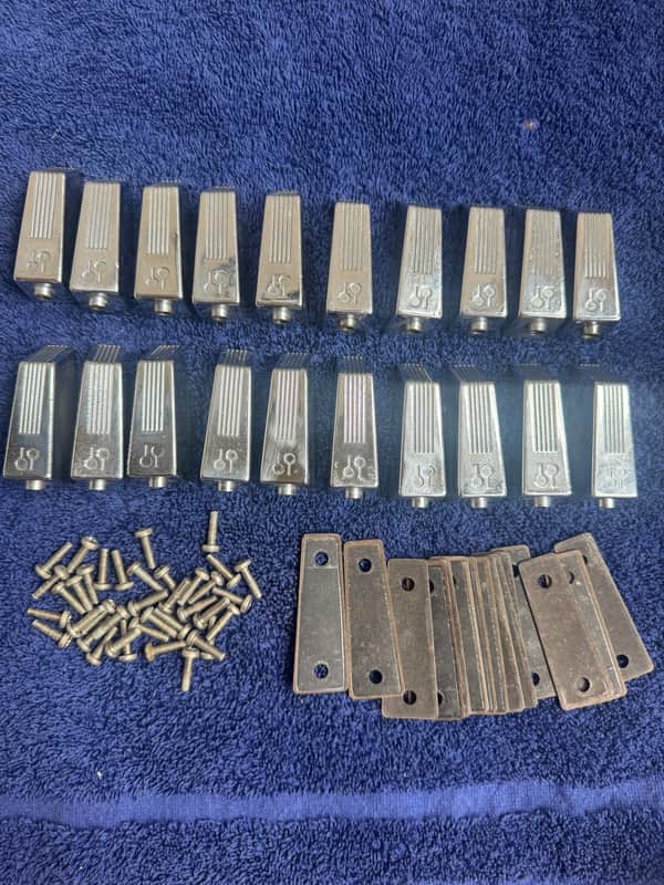 Sonor Lot of 20 Bass or Tom Drum Lugs - Lite SonorLite Phonic Item 741 260/380 80s - Chrome image 1