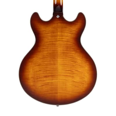 D'Angelico Premier DC Electric Guitar w/Gig Bag - Dark Iced Tea Burst - B-Stock image 7