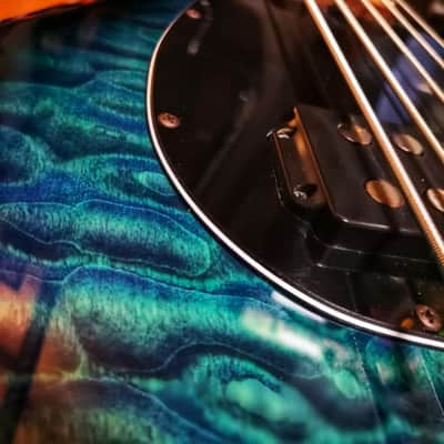 Sterling by Music Man StingRay Ray35 - Flame Maple Teal image 5