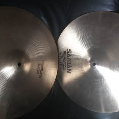 Sabian EARLY VINTAGE 15" PRE- AA Regular HI HAT CYMBALS  RARE ORIGINAL BAG NEAR MINT image 2