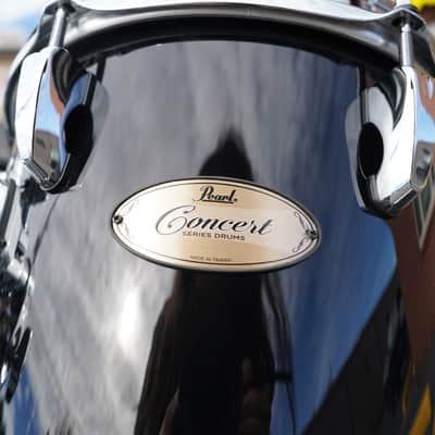 Pearl Concert Series Midnight Black Wrap 10" & 12" Tom Set With Stand Model #PTE-1012 image 10