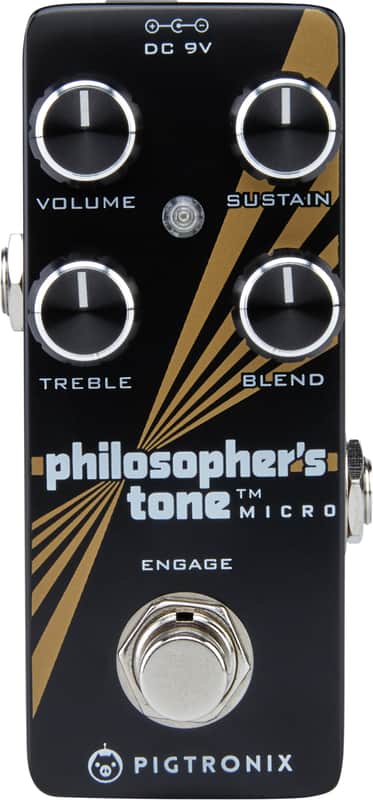 Pigtronix Philosopher's Tone Micro – Mint Condition w/ Box & Papers – Optical Compressor Sustainer Parallel Compression Nano Guitar Effects Pedal