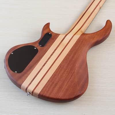 Rosewood Top 5 String Electric Bass, Okoume Wood Body, Maple Neck Through image 5