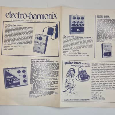 Electro-Harmonix EHX Memory Man Stereo Echo/Chorus user instructions and catalogue1984 image 9