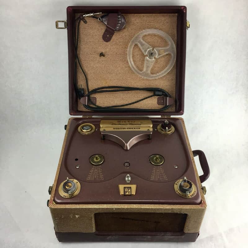 Vintage Webster Chicago WebcorTape Recorder 210-1 with Case & Microphone image 1