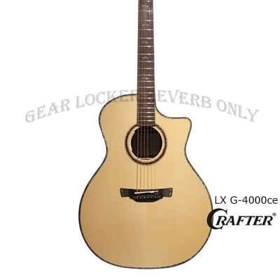 Crafter LX G-4000ce all solid Alpine Spruce & Macassar Ebony grand auditorium electronic guitar with LR BAGGS Anthem pickup image 2