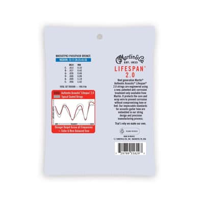 Martin MA550TPK3 Authentic Acoustic Lifespan 2.0 Phosphor Bronze Set image 2
