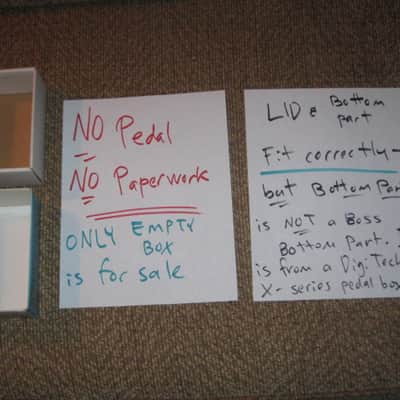 lite use mostly very clean Boss EMPTY BOX for MO-2 Multi Overtone (NO pedal/NO paperwork) box specifically from 2013 - but can be home for other year MO2 pedal [lower part of box from different brand (DigiTech's X- Series) pedal box fits fine w/ Boss lid] image 2