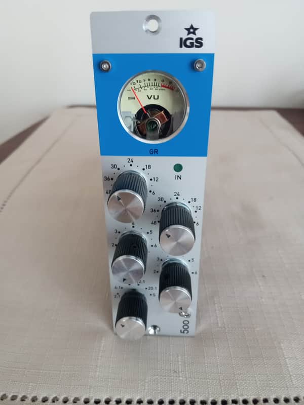 IGS Audio 576 Blue Stripe 500 Series FET Compressor Module 2010s - Silver