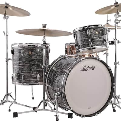 Ludwig Classic Maple Fab 22 Shell Pack - Vintage Black Oyster (L84233AX1QWC) image 3
