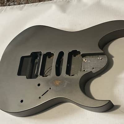 2010's Indonesian Ibanez RG5EX1 Grey Pewter Basswood Guitar Body Floyd Ready image 2