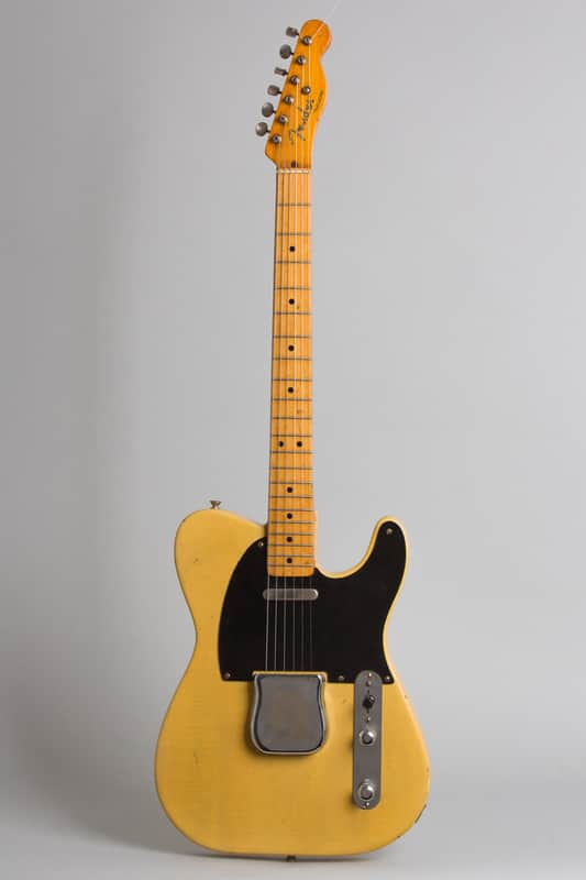 Fender Telecaster Solid Body Electric Guitar (1952), ser. #5117, molded plastic hard shell case. image 1