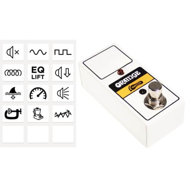 Footswitch Box - Orange, FS-1 Mini, One Button, LED w/ sticker sheet image 1