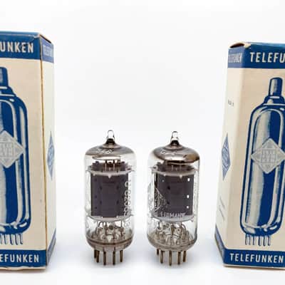 2 x NOS Telefunken ECC802S Test V.STRONG & BALANCED ◇Diamond Triode Vacuum Tubes image 4