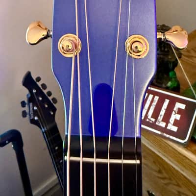 Enya NEXG 2 Deluxe Carbon Fiber Smart Acoustic-Electric Guitar Bundle - Purple - with matching charging stand! image 5