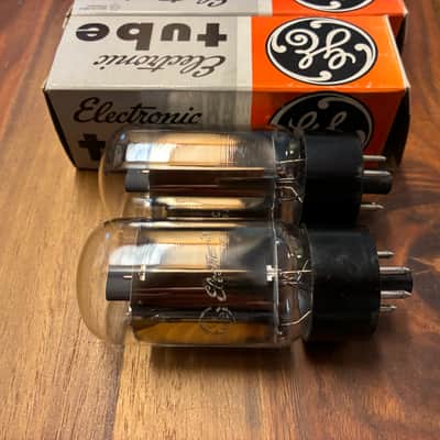 NOS date code and tight current matched pair GE 6L6GC clear top tubes image 4