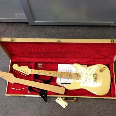 Fender Maestro Alex Gregory 7-String Stratocaster Prototype Package 1987 Aged White image 1
