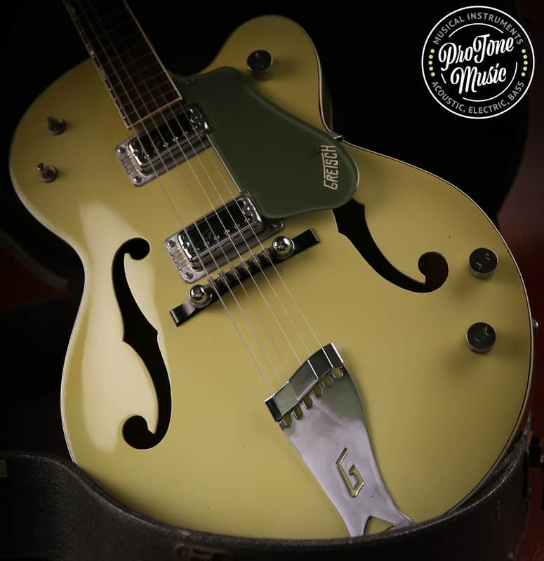 1960s Gretsch USA G6118 Anniversary Two Tone Green & Original Hard Case image 1