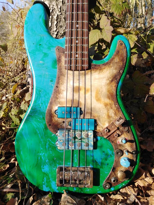 The "Black Lagoon" Steampunk Precision Bass image 1