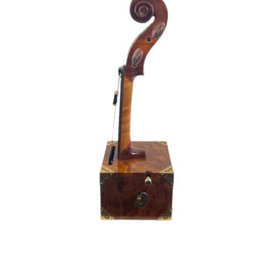 Handcrafted Solid Wood Mechanical Metronome - Violin Scroll Head Vintage Design image 2