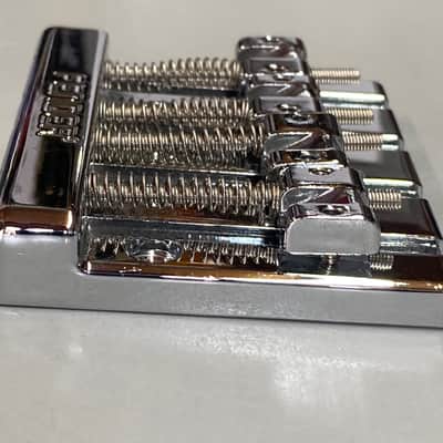 Used Fender 099-4407-000 HiMass 4-String Bass Bridge Assembly with Zinc Saddles 2010s - Chrome image 3
