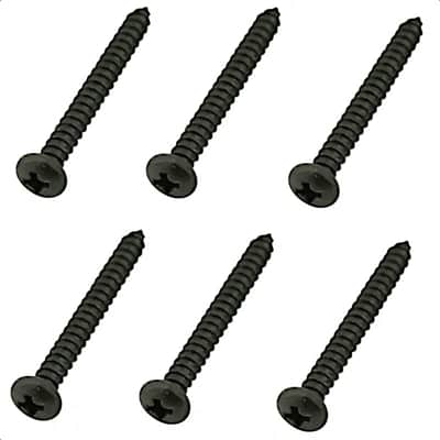Guitar Pickup Direct to Body Mounting Screws-Black