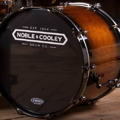 Noble & Cooley *Pre-Order* Horizon Series 14x22" Honey Maple Black Burst Gloss Bass Kick Drum w/Black Hardware | Made in the USA | Special Order | Authorized Dealer image 1