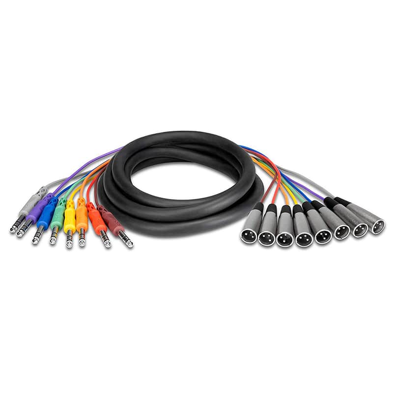 Mint Hosa Technology Balanced Snake 1/4IN TRS to XLR3M, 3m 3 Meters, 9ft 9 Feet image 1