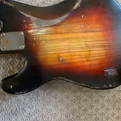 Electric Bass Guitar Custom Precision Maple neck Poplar body  2021 Tobacco sunburst 6.5 pounds image 5
