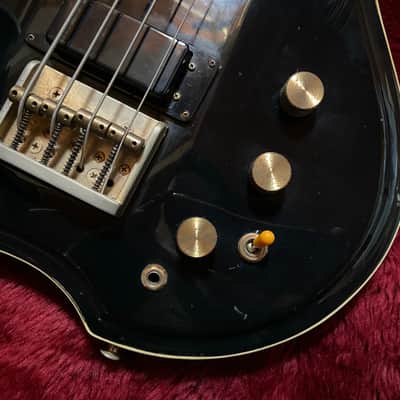 c.1980s Polytone Contempo Bass MIJ Vintage Bass Double Cut “Black” image 7